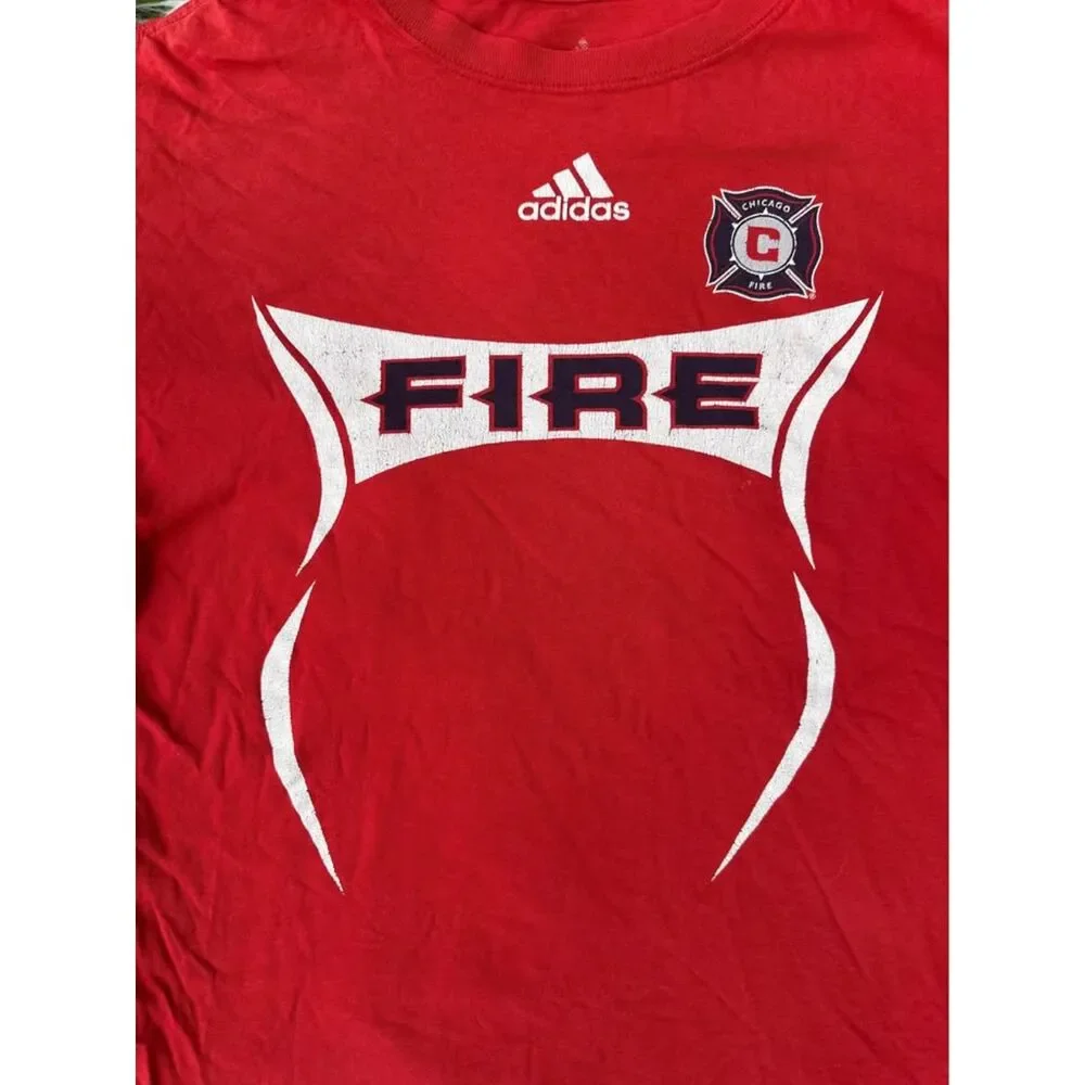 Vintage Adidas Chicago Fire MLS Jersey Tshirt